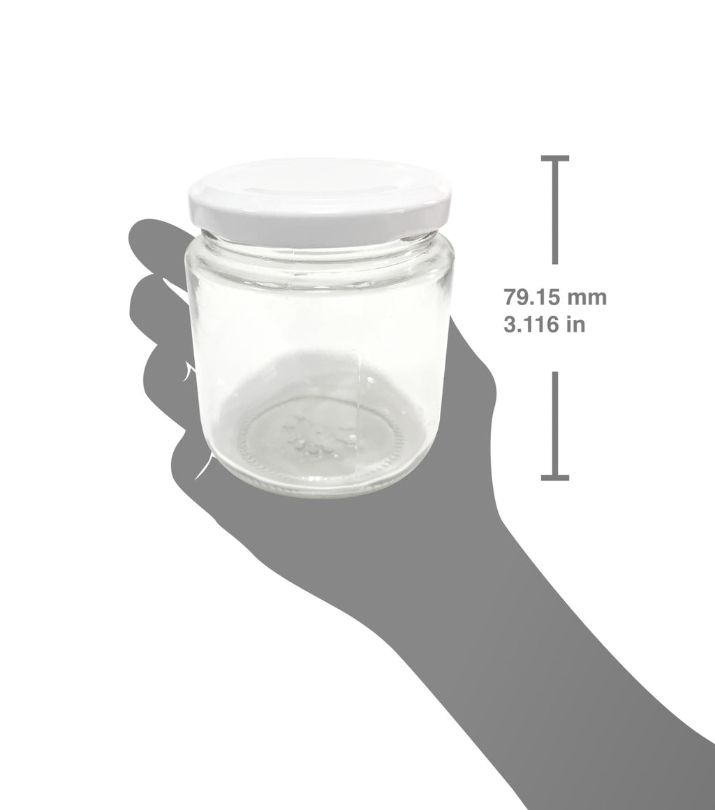 24 Tarro 210 ml (7 Oz) con tapa Twist off blanca, conservas, recuerdos, XV años