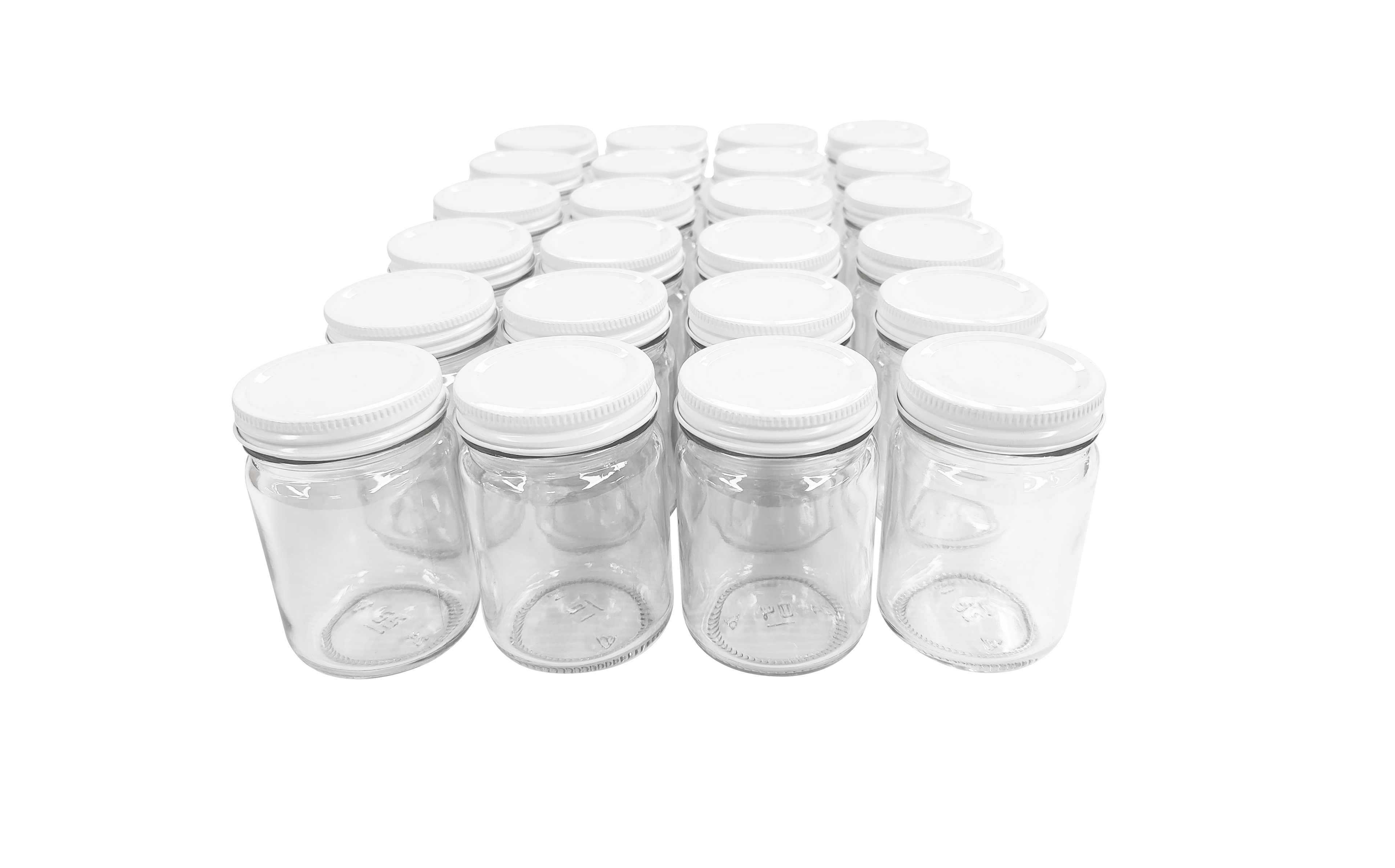 Tarro conserva 125ml. rosca 53 lámina blanca // Set de 24 piezas