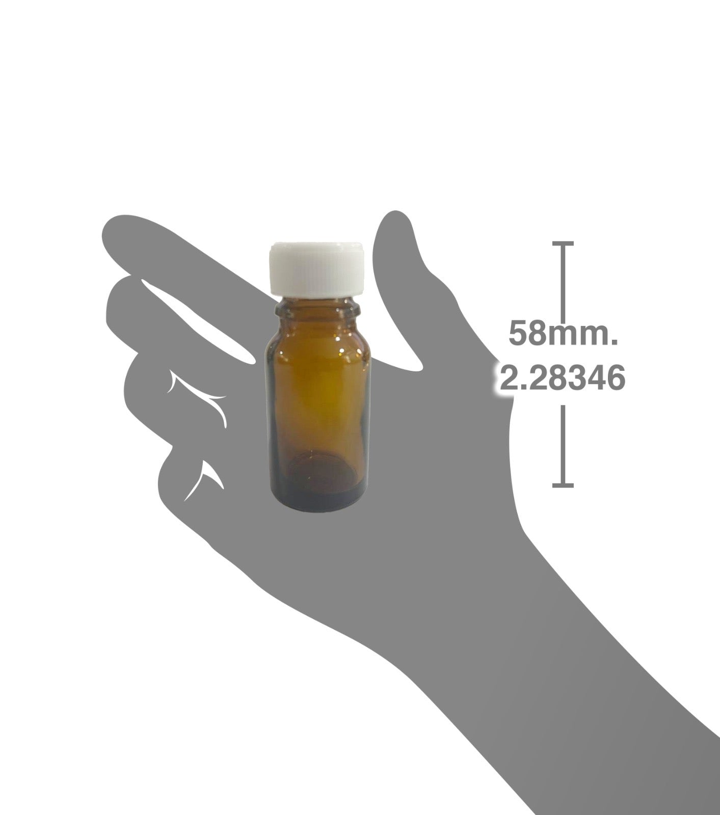 24 Frascos Vidrio Ámbar 10 ml  Tapa Plástica Blanca