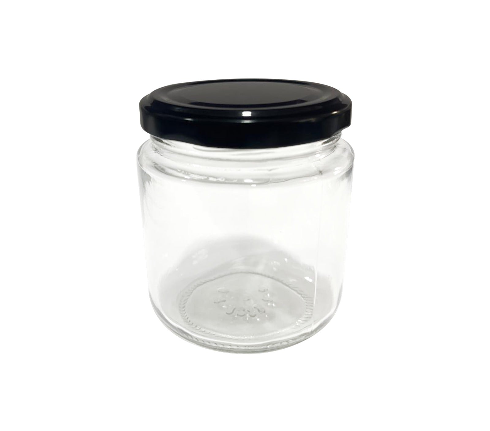 24Tarro conserva 210 ml (7 oz) con tapa metalica Twist off negra