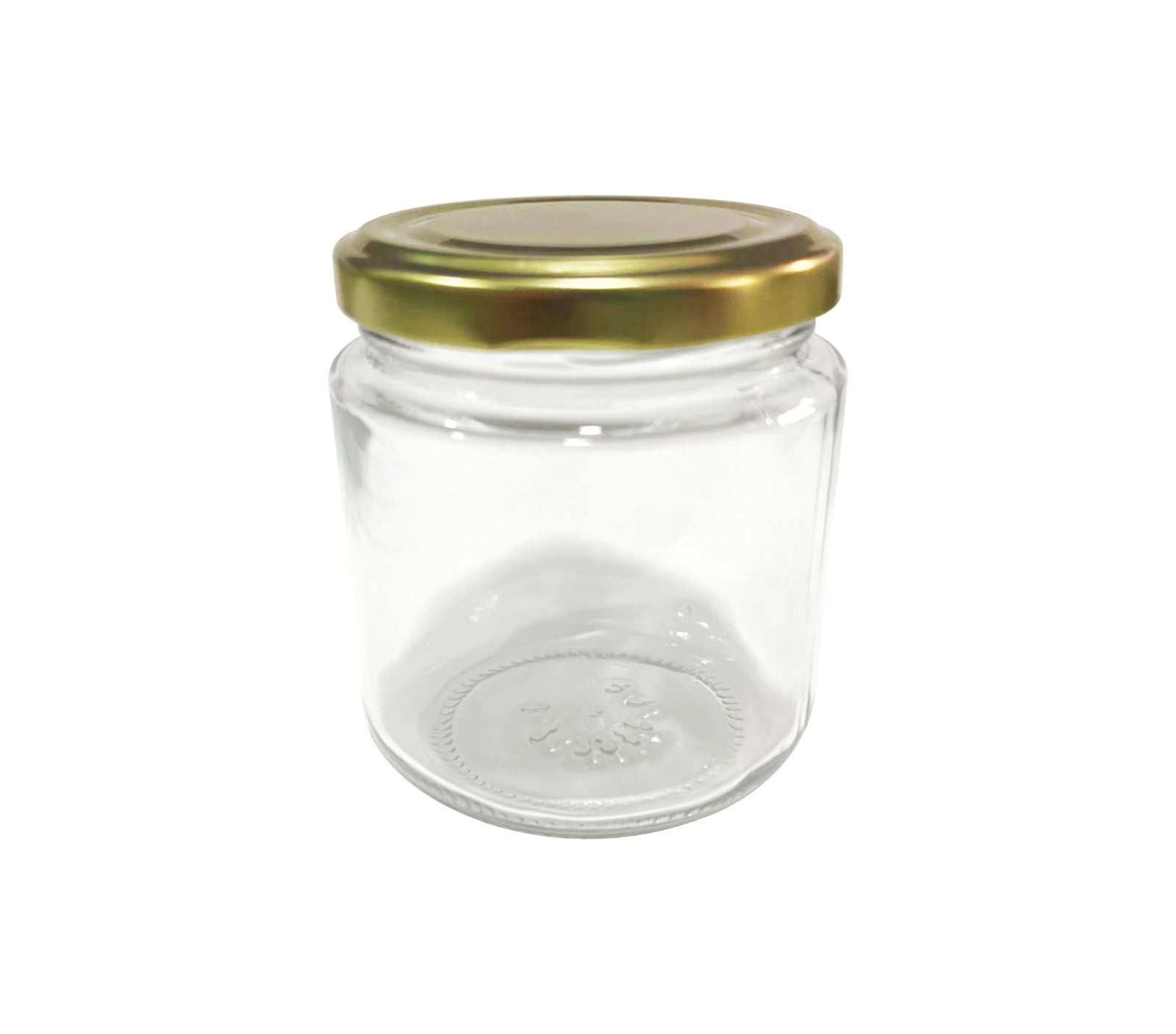 24 Tarro conserva 210 ml (7 oz) con tapa metalica Twist off dorada