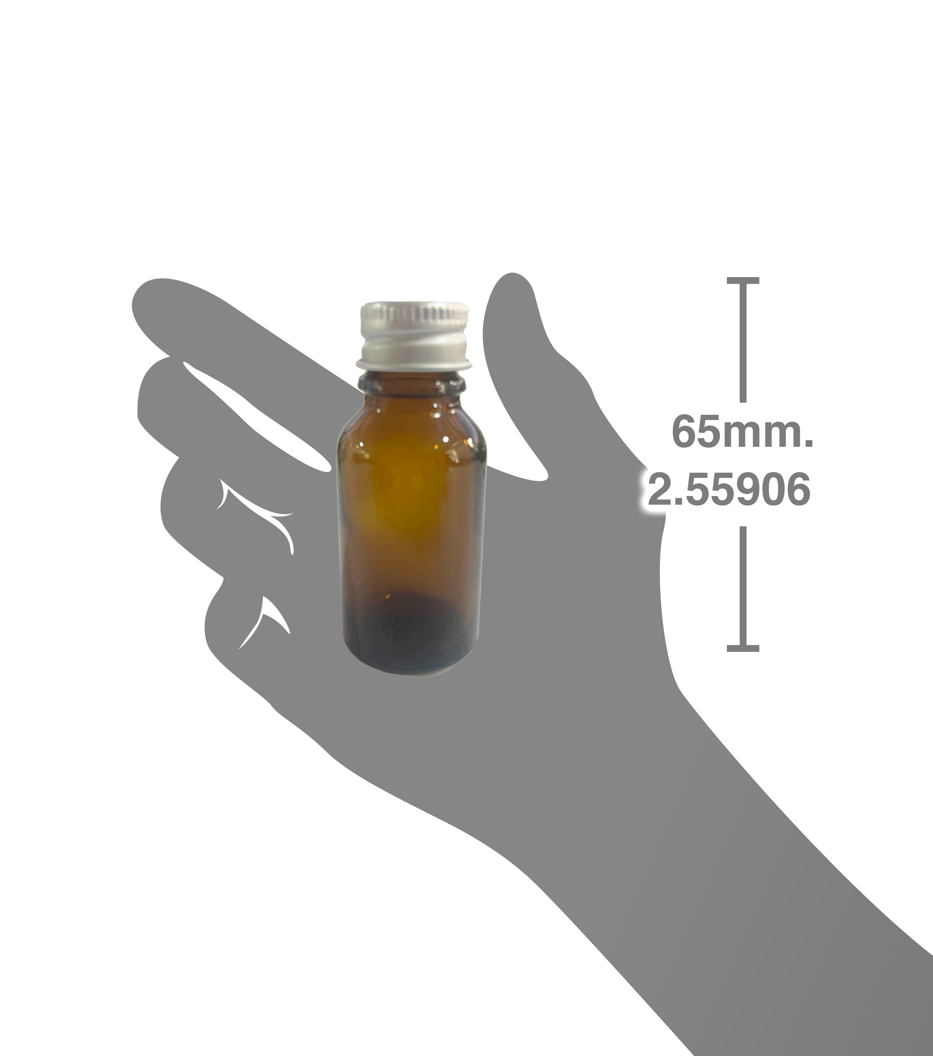 Set de 24 frascos multiusos 15ml. ámbar / con 24 tapa roscas 18 de aluminio color plata (silver)