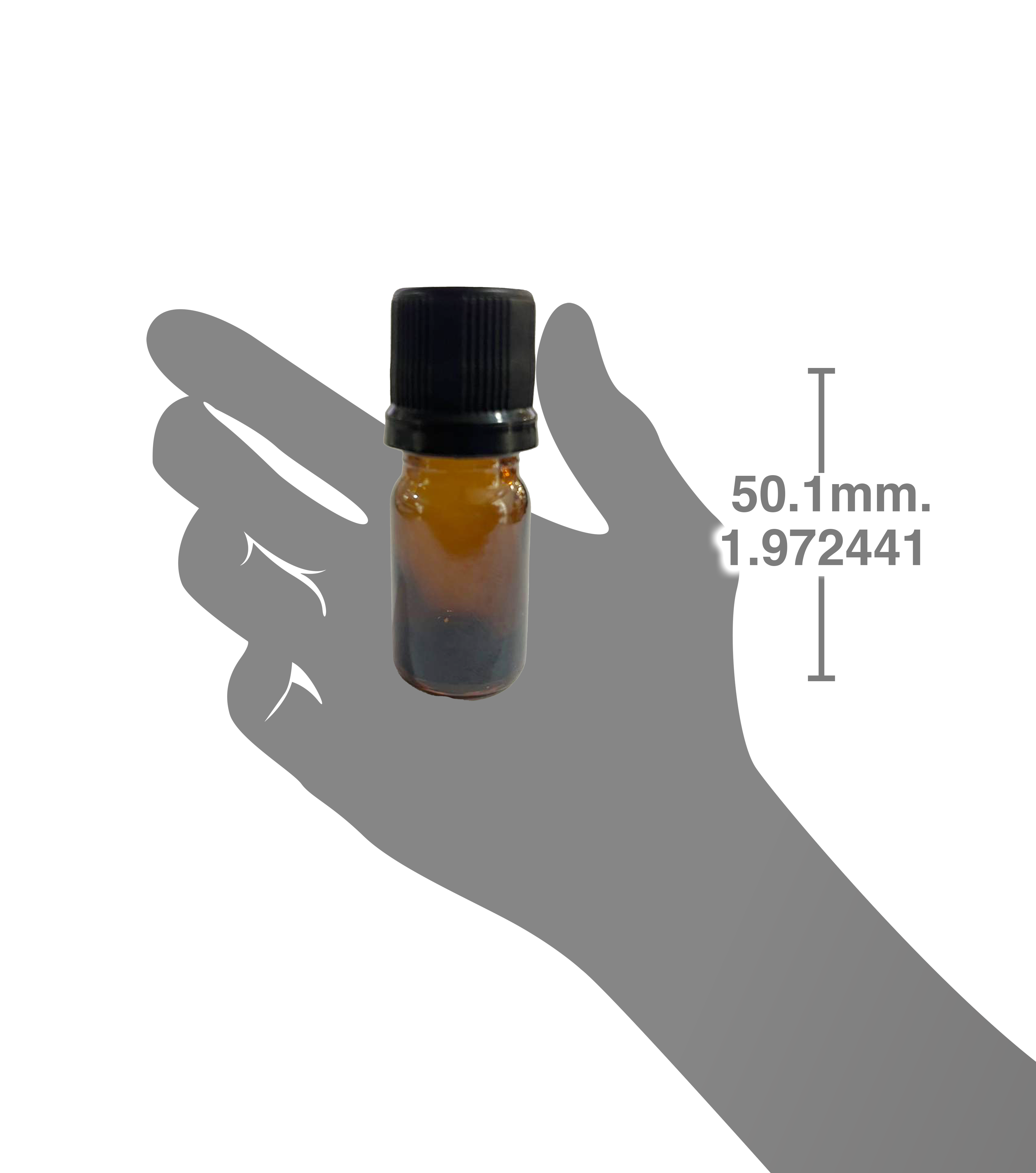Set de 24 pzs. del frasco multiusos ámbar tipo dropper 5ml. / tapa rosca polipropileno color negra
