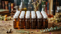 24 frascos multiusos 20ml. ámbar / 24 tapa roscas polipropileno color blanco