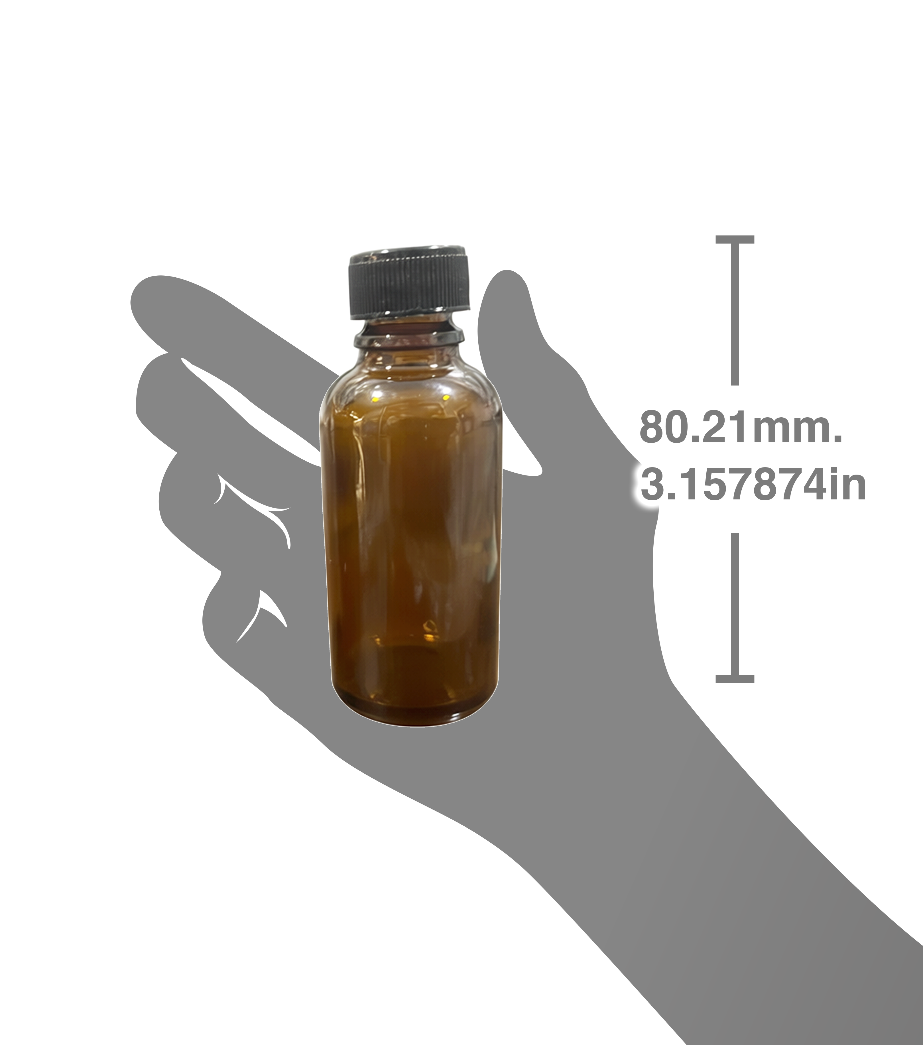 24 frascos multiusos 30ml. color ámbar / 24 tapa roscas 18 polipropileno color negras