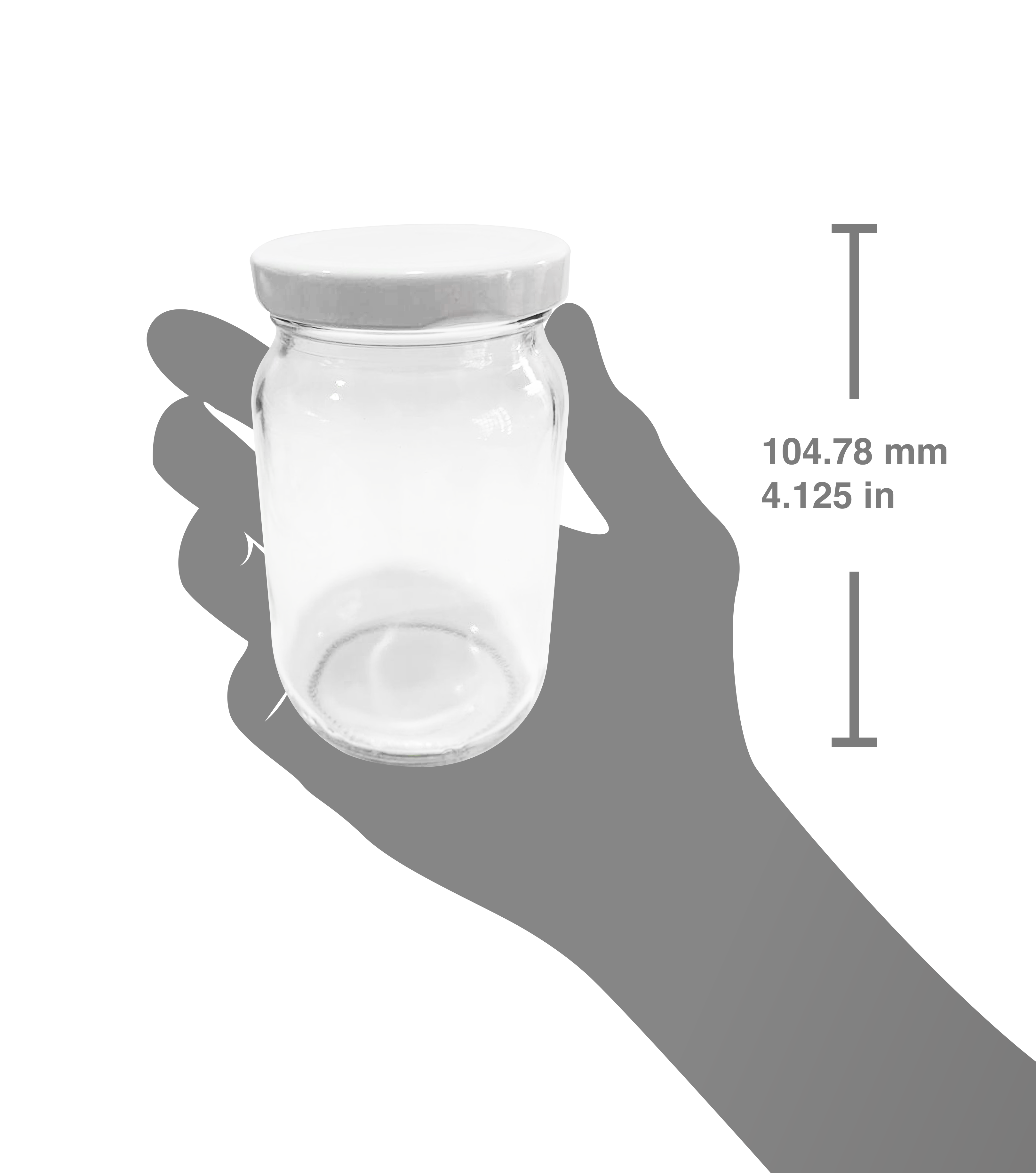 Tarro conserva 235ml. / tapa 58 Twist off tapa color blanca
