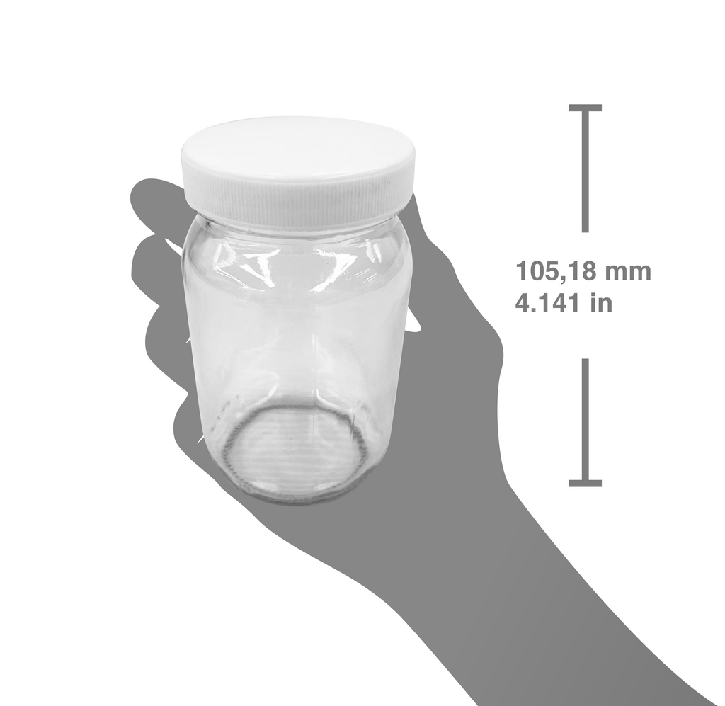 Tarro conserva 235ml. tapa rosca 58 de plástico