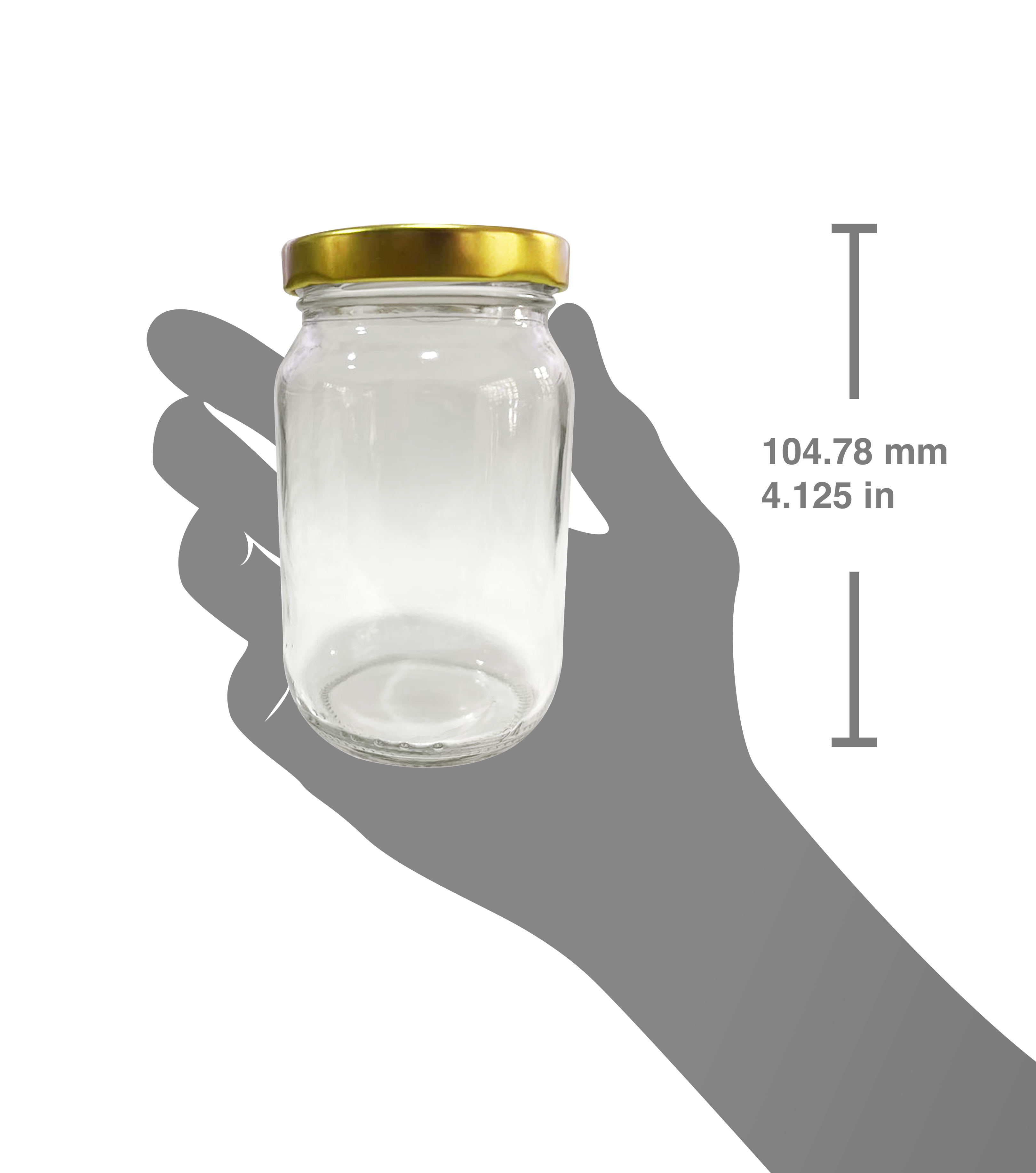 Tarro conserva 235ml. / Tapa twist off color dorada