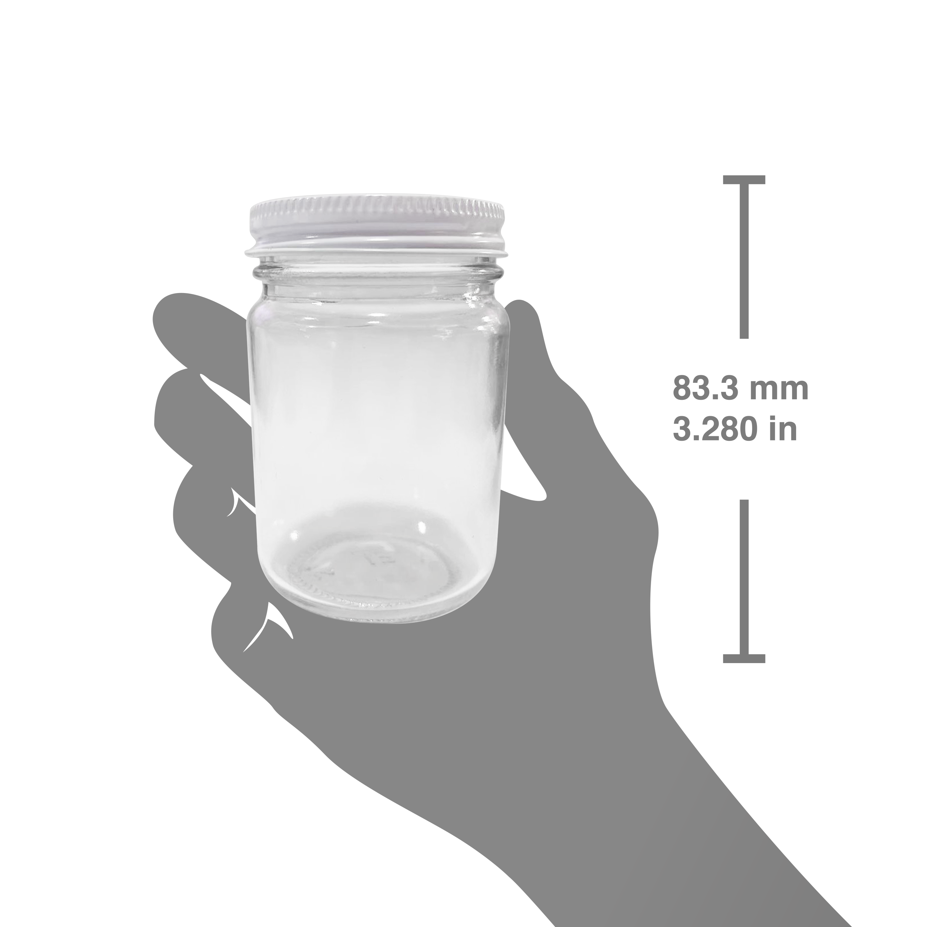 Tarro conserva 125ml. rosca 53 lámina blanca // Set de 24 piezas