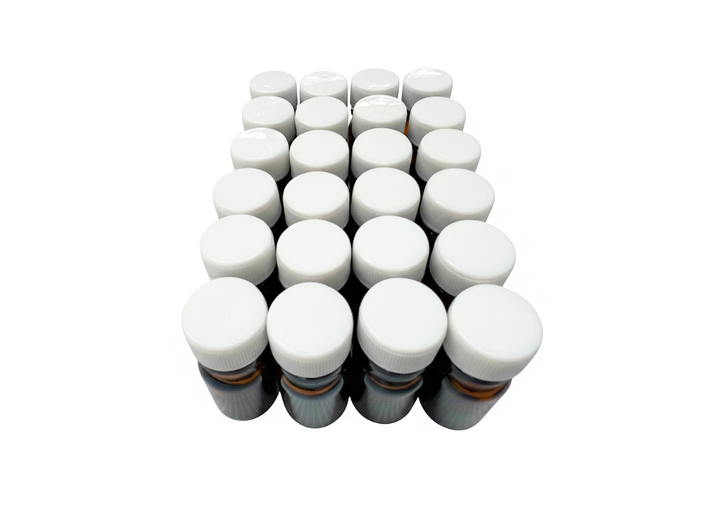 Dropper de 5ml. /set de 24 piezas con tapa rosca 18 pp color blanca
