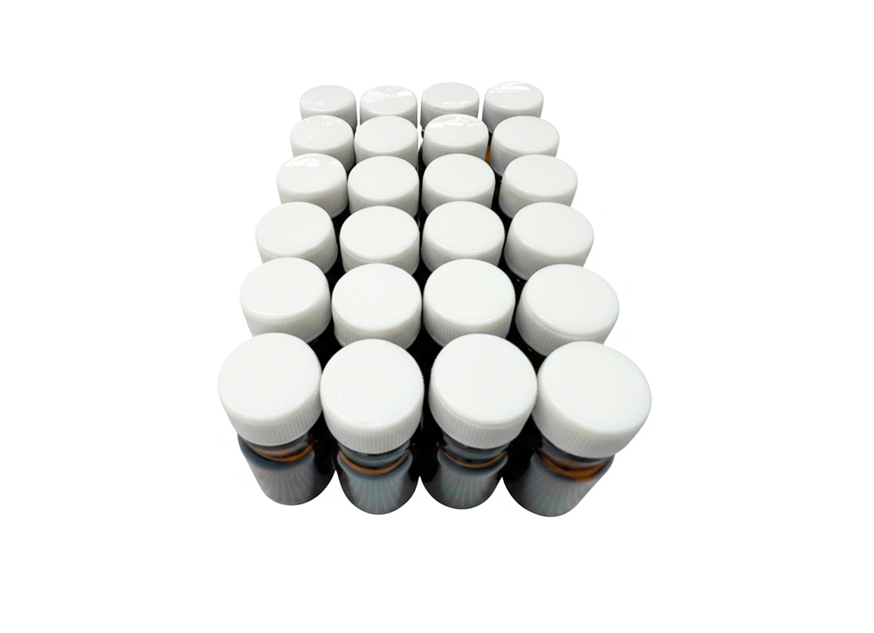 Dropper de 5ml. /set de 24 piezas con tapa rosca 18 pp color blanca