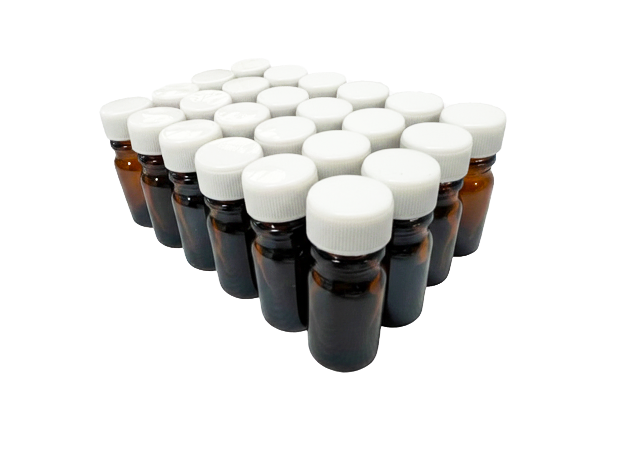 Dropper de 5ml. /set de 24 piezas con tapa rosca 18 pp color blanca