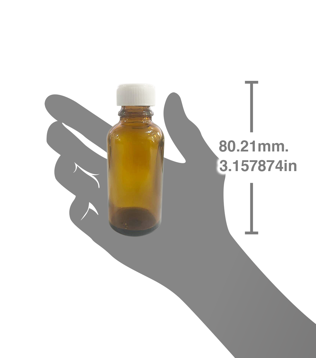 24 frascos multiusos 30ml. ámbar / 24 taparosca 18 polipropileno color blancas